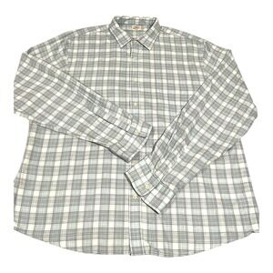 Faherty Brand Men's Plaid Button Down Long Sleeve Casual‎ Shirt XXL